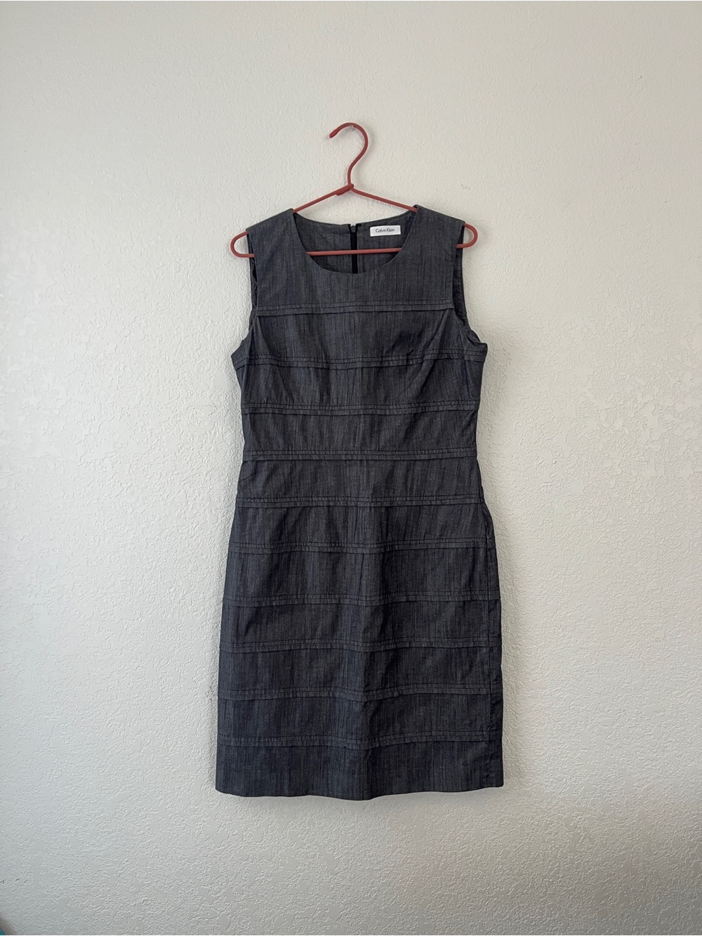 Calvin Klein Sleeveless Tiered Sheath Dress